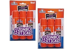 Elmer's Jumbo Disappearing Purple School Glue Stick, No Mess, Washable, Acid-Free, 1.4...