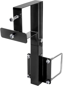 SPARKWHIZ Spare Tire Carrier Holder for 4" Square Bumpers, Trailer RV Bumper Spare Tire Mount, Fits 15" & 16" Wheels