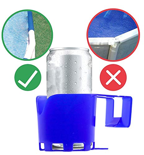 BeraTek Industries Storage Theory | Poolside Cup Holder | Designed for Above Ground Pools | Only Fits 2 inch or Less Round Top Bar | White Color | 4 Pack - Thumbnail 5