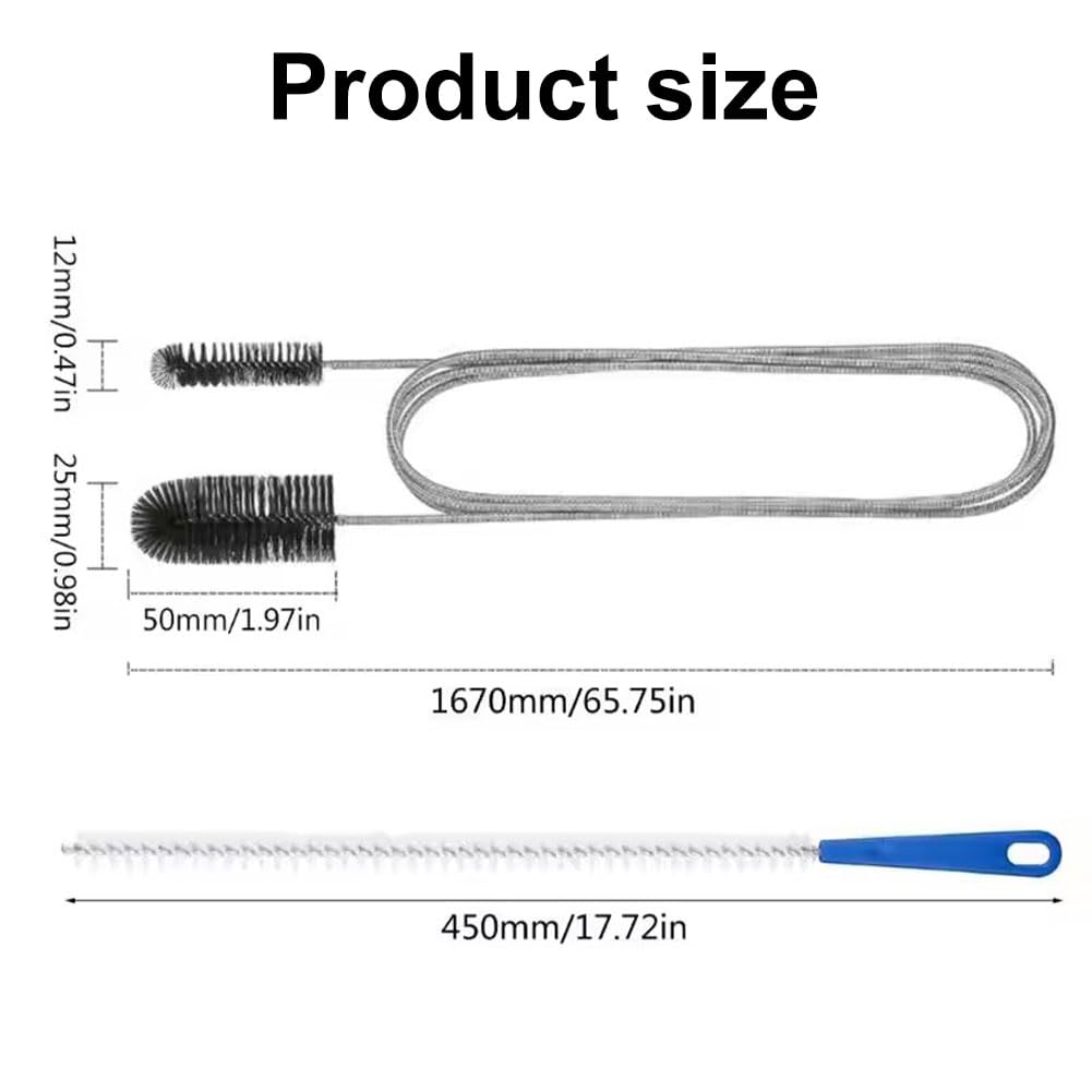 Déboucheur Canalisation,Déboucheurs en Spirale,Furet Deboucheur Canalisation,Brosse de Nettoyage Flexible à Double Tête,pour Nettoyer Les tuyaux de la Salle de Bain et de la Cuisine