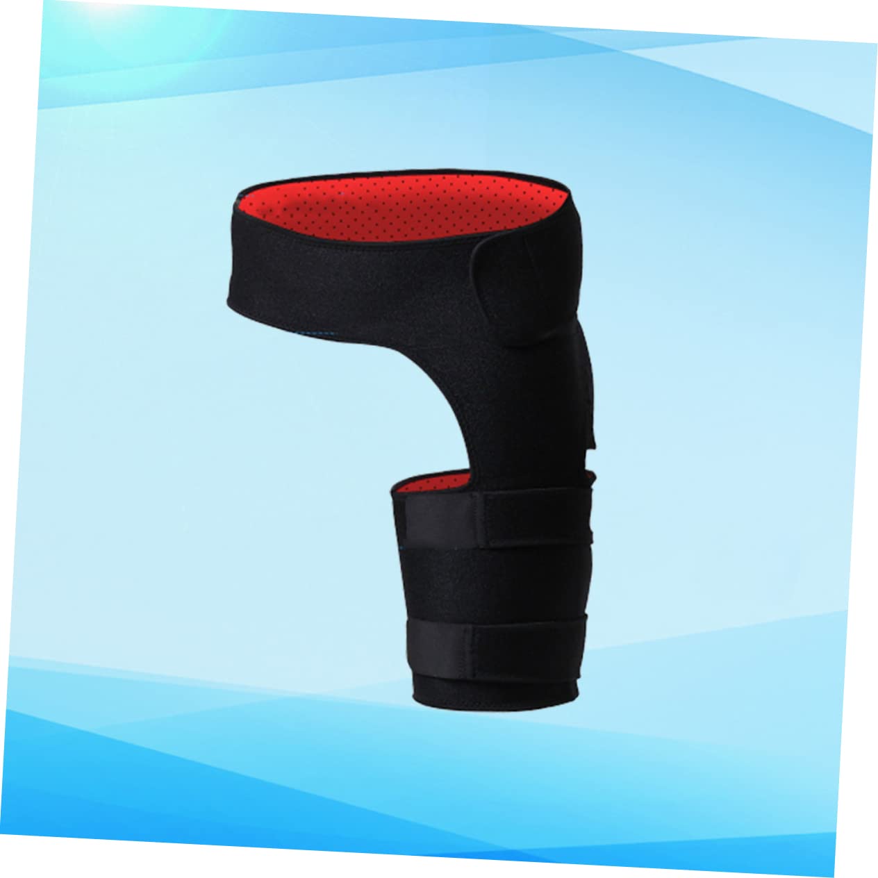 WOFASHPURET Adjustable Fitness Leg Hip Compression Brace for Thigh Support Hip Protective Strap for Groin Injury Black Compression Brace for Muscle Strain Relief