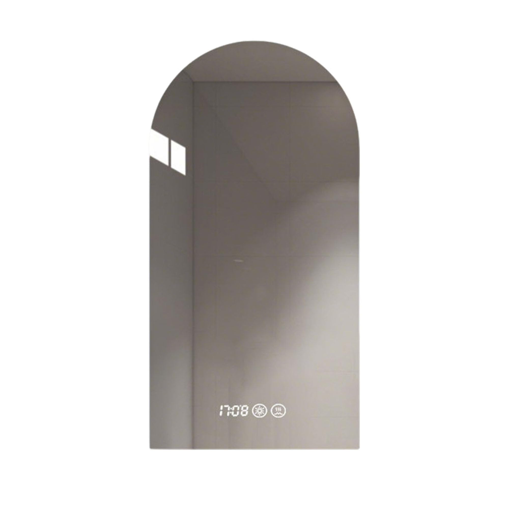 Miroir LED salle de bain arqué idéal pour votre routine beauté et maquillage du matin