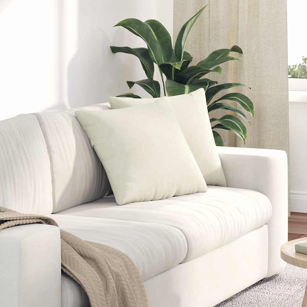 Coussin dossier canapé velours crème 45x45 pour soulager le dos avec style