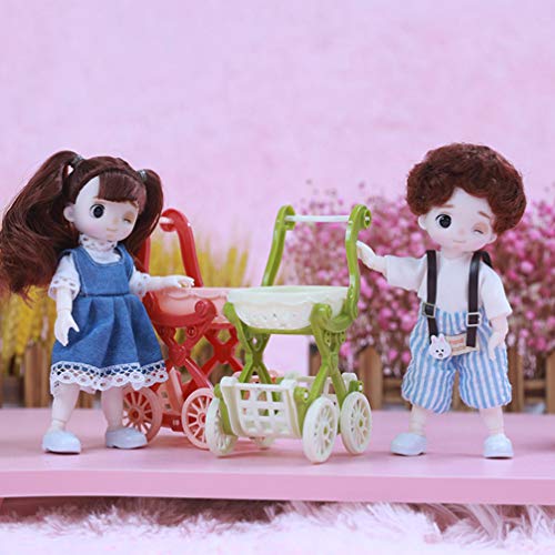 ARTIBETTER Carrinho de compras para meninas com 6 peças de mini supermercado, carrinho de compras, u