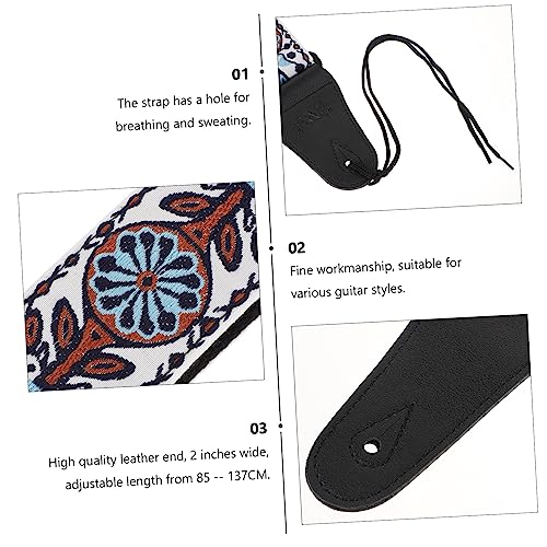 FAVOMOTO 1Pc Brodé Sangle De Guitare Lanières En Cuir Classique Sangles De Guitare Pour Sacs À Main Sangle De Guitare Classique Cou De Guitare Bandoulière Ceinture Brodé Courroie De Cou - Les Beatles, Paul McCartney, John Lennon, RIngo Starr, George Harrison FAVOMOTO 1Pc Brodé Sangle De Guitare Lanières En Cuir Classique Sangles De Guitare Pour Sacs À Main Sangle De Guitare Classique Cou De Guitare Bandoulière Ceinture Brodé Courroie De Cou – Image 4