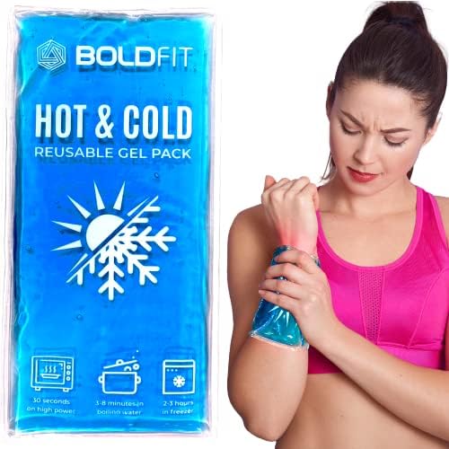 Boldfit Reusable Hot & Cold Gel Ice Pack for Pain Relief โ Ice Pack Bag for Knee, Back, Shoulder, Neck โ 250x120mm