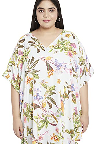 Image of Oussum Women Long Maxi Plus Size Polyester Kaftan Gown, Womens Kaftan Dresses Lounge Resort Wear, Plus Size Kaftan
