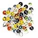 Yellow Mountain Imports 60 Pieces Translucent Chinese Checkers Glass Marbles with Petal Design - 14 Millimeters