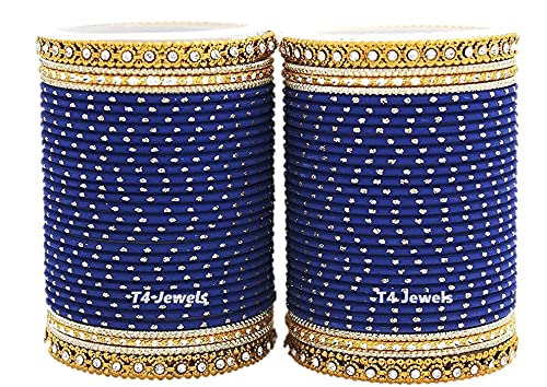 T4 Jewels Traditional Metal Bangle Set For Women And Girls - (Set Of 2)_Blue_2.8 (B08QFSWHXY) Amazon Price History, Amazon Price Tracker