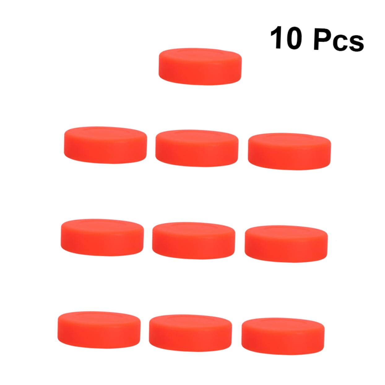 Mikinona 10 Pcs Adjustable Hardness Rubber Hockey Balls for Roller and Durable Matte Finish for Indoor and Orange