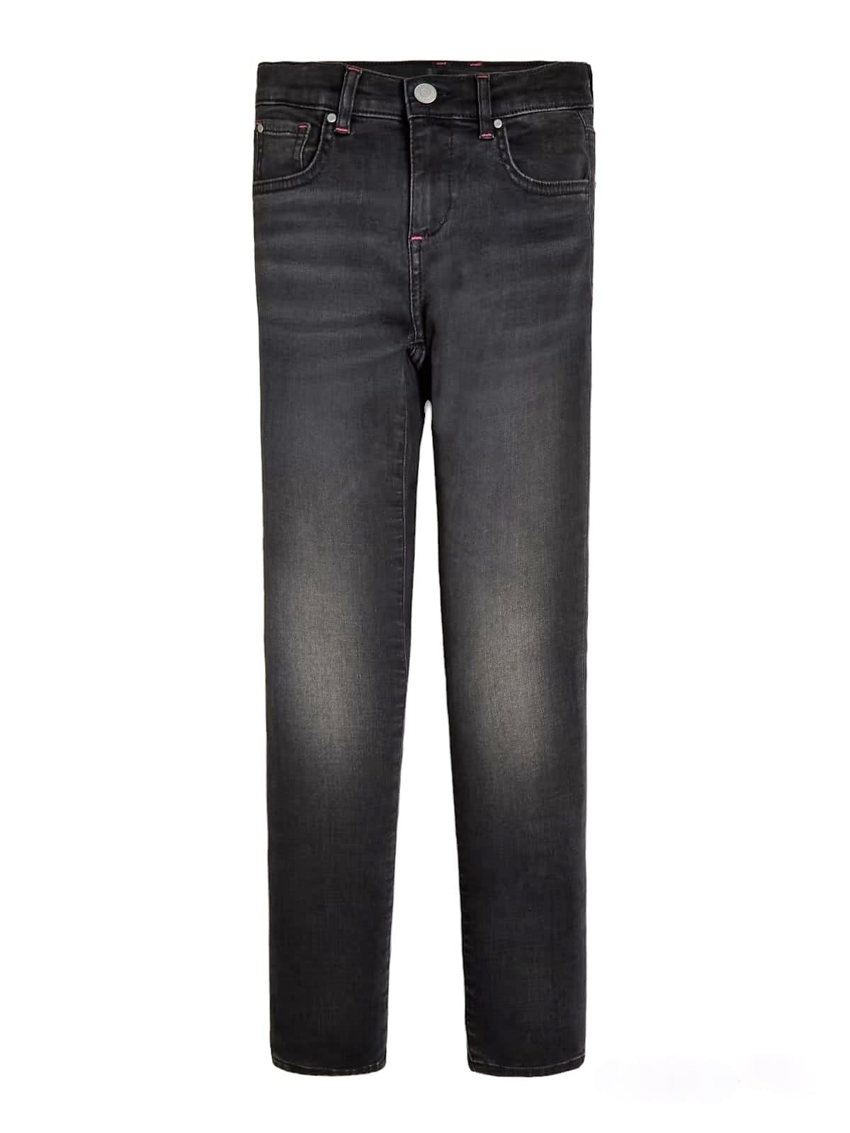 GUESS Pantalone Jeans Ragazza 16 Anni - 170 cm Color Nero con Borchiette Cuore sulla Tasca Posteriore