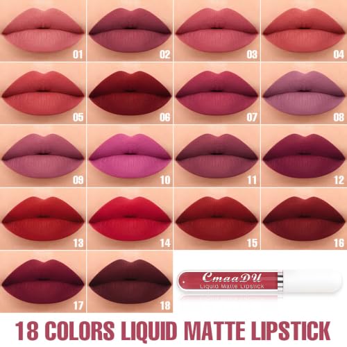 Image of evpct 1Pcs Orange Red Liquid Matte Lipstick Lipgloss Set for Women, labiales mate 24 horas originales matte larga duracion 24 Hour Lipstick Lip Stains Long Lasting Waterproof 24, 04#