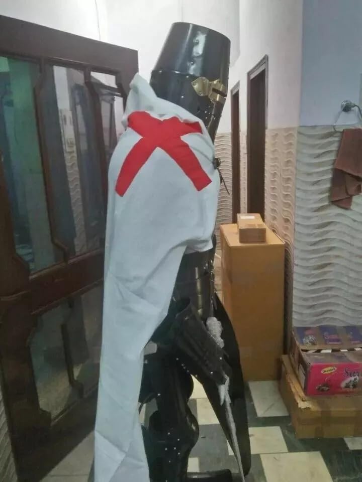 TASEXP Medieval Armor Knight Suit, Wearable Antique Crusader Combat Full Body Armour