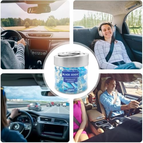 Image of BKN Super Fragrance Black Odor Car Air Freshener B0-10| 130g Bubble Gel Balls | Long-Lasting Scent for Home, Office, Car, Bathroom & Closet | Odor Eliminator & Room Deodorizer (Cologne)