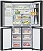 LG GMG861EPAE InstaView SLIM Multi-Door, Klasse E, 508 L, Kühlschrank mit Gefrierfach, Eis-, Crushed Ice- Wasserspender mit UVnano, Total NoFrost, Smart Inverter Kompressor, Wi-Fi, Farbe Matte Black