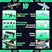 Large Electric Gel Ball Blaster,Full Kit, Electric Splatter Gun in Transparent Green,Outdoor Toy for Ages 14+