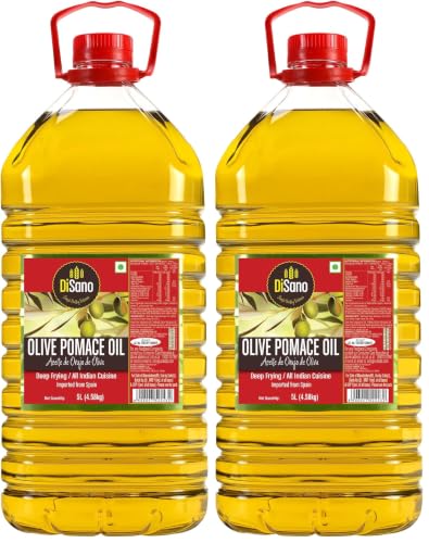 Image of DiSano Olive Pomace Oil 5L, Ideal for all Indian Cooking and Deep Frying (Pack of 2)