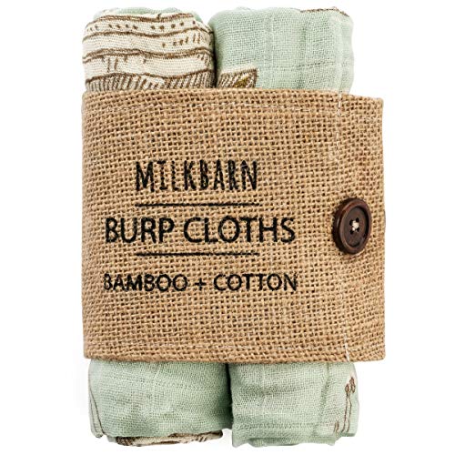 MilkBarn Bamboo Cotton Burp Cloths Blue Ships - Set of 2 - Thumbnail 2
