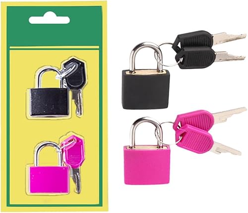 Miniatura 9 de 3 piezas de pequeñas cerraduras sólidas de latón con llaves, mini cerraduras de llave para cerraduras de equipaje, pequeñas cerraduras para