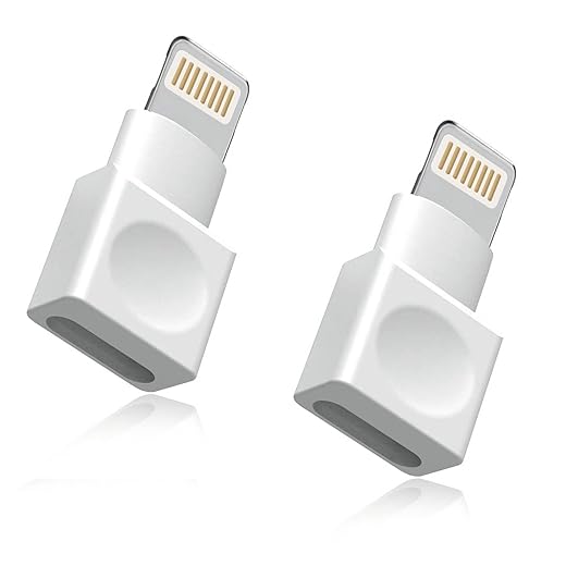 2 Pack [Apple MFI Certified ] Lightning Extender Adapter, iPhone Charger Extension Cable Female to Male Dock Extender for iPhone 13 12 11 X XS XR 8 7 6 5 iPad Charging Audio Video Data Transfer