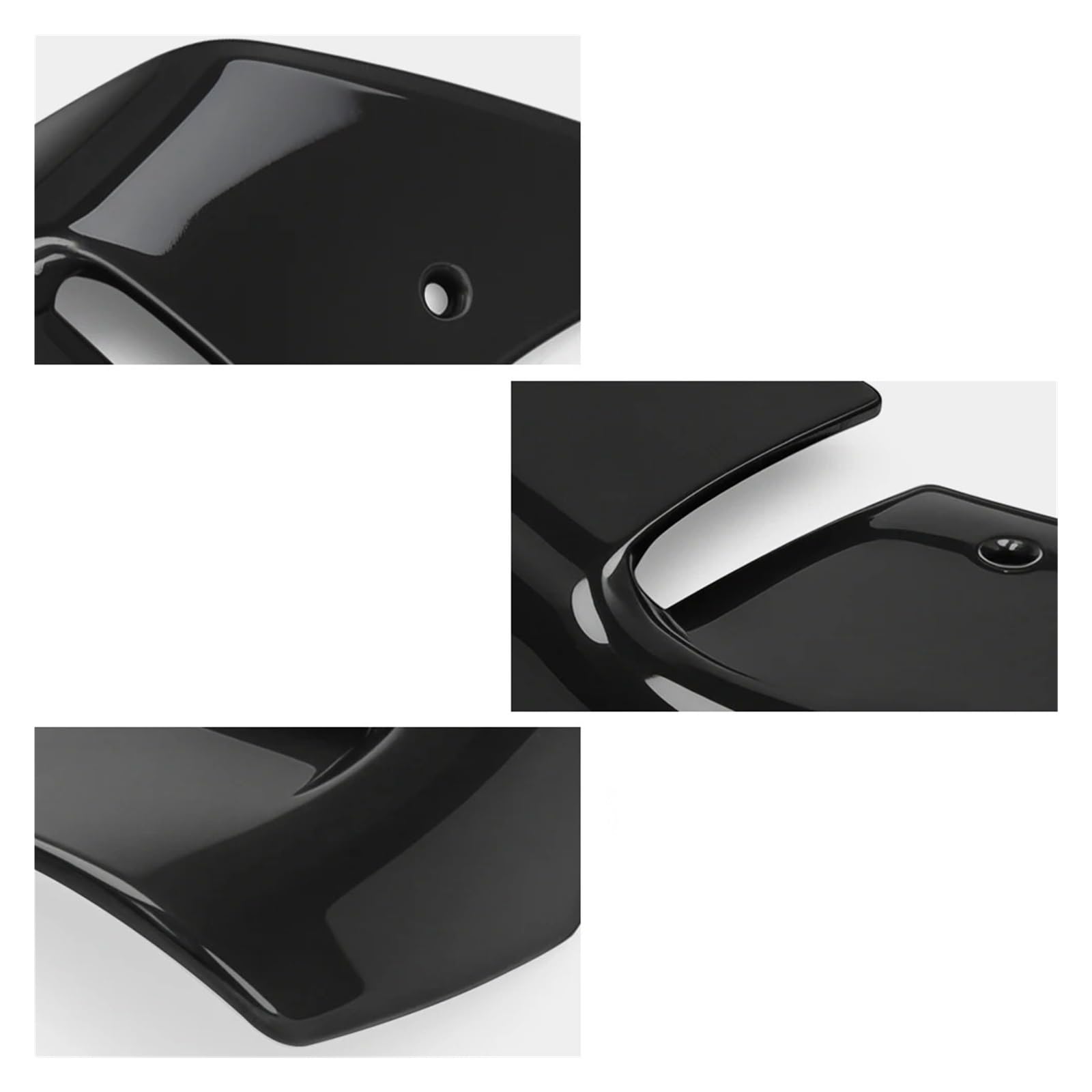 Motorrad-Frontspoiler Für Kawasaki Für Z900 Für Z900 SE 2025 2026 Motorrad Seite Spoiler Abtrieb Aerodynamische Wind Verkleidung Winglet(Glossy Black)