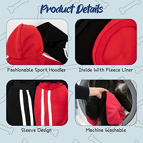 Rypet 2 Packs Basic Dog Hoodie Pet Clothes Sweater with Hat, Casual Sports Hoodie Sweatshirt for Medium Large Dogs - Image 4