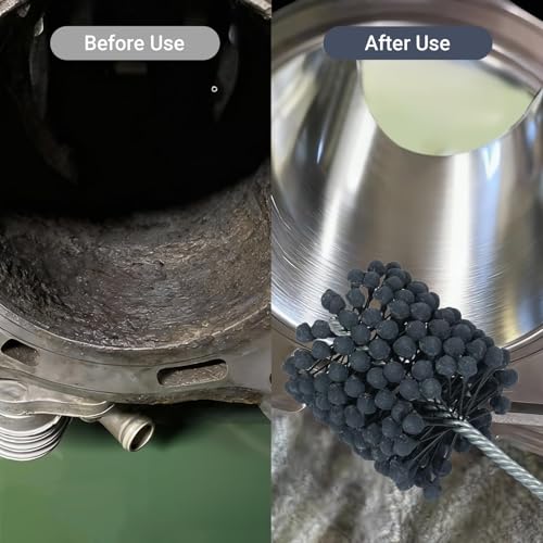 Image of Cylinder Hone, 240 Grit Silicon Carbide, 4 1 /8 inch (105mm) Diameter Ball Hone | for Hole Diameters 3 3 /4 inch - 4 1 /8 inch, Cylinder Engine Sanding Brush for Mild Steel,Stainless Steel,Cast Iron