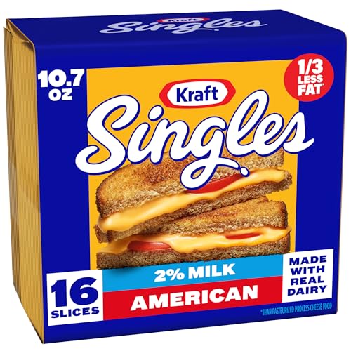 Kraft Singles 2% Milk Reduced Fat American Slices, 16 ct Pack