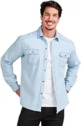 Camisa Social Jeans Slim Manga Longa