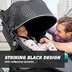Baby Jogger Summit X3 3-Wheel Jogging Stroller with Hand Brake, One-Hand Compact Fold & All-Wheel Suspension, Midnight Black - Image 4