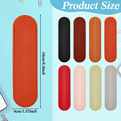 8 Pieces Pen Sleeve Leather Pen Case Vintage Pen Case Pocket Handmade Pen Leather Pouch For Single Pen #TOP1