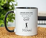 Golf Mug, Personalized Golfer Gifts, I Might Look Like Im Playing Golf Mug, Gifts for Golfers Golf...
