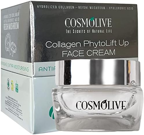 cosmolive Anti-Aging Face Moisturizer Cream with Collogen, Hyalurocic Acid, Reishi Mushroom Extract, Guarana Berry Extract, Vitamin C, D Perfect Primer Face Makeup