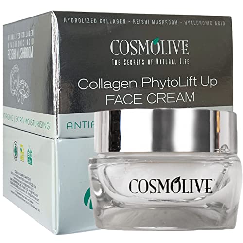 Cosmolive Anti-Aging Face Moisturizer Cream With Collogen, Hyalurocic Acid, Reishi Mushroom Extract, Guarana Berry Extract, Vitamin C, D Perfect Primer Face Makeup #TOP3