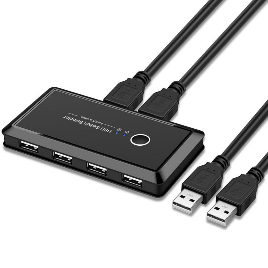 Chenyang USB 2.0 KVM Sharing Switch Selector 2 Computer condividono 4 Dispositivi USB per Tastiera, Mouse, Scanner, Stampante