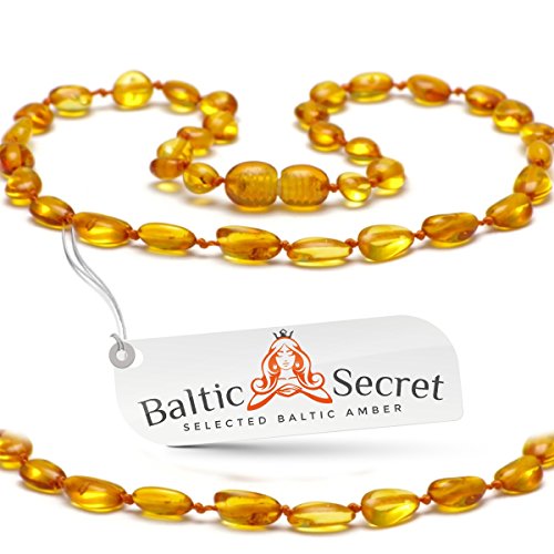 Bernsteinkette , Bernstein Kette für Damen & Herren, Bernstein Schmuck als Geschenk, Natürliche Schutzstein 100 % echter Stein, Heilstein Glücksbringer Edelstein (35 CM) Cover