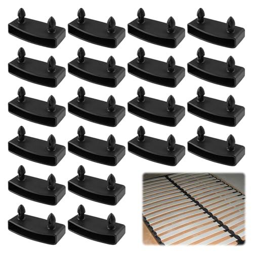 Huxiny Embout Latte Sommier, 20 pièces Support Lattes pour Sommier, Supports pour Som mier à Lattes, Embouts LAT tes pour Som mier, Supports latéraux de...