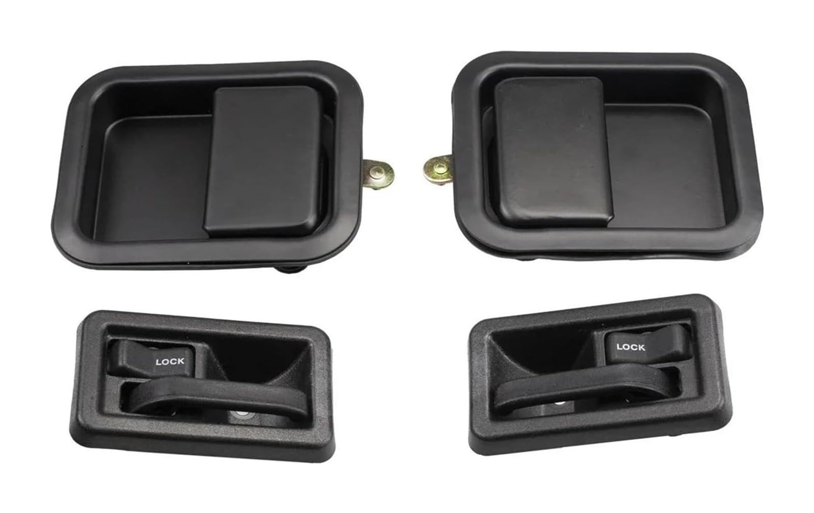 Tytyass One Color Inner Door Handle For Jeep For Wrangler 1987-2006 For Cj 1976-1986 Car Interior Exterior Door Handle Left And Right Side 55176477Ab 55176383Ae