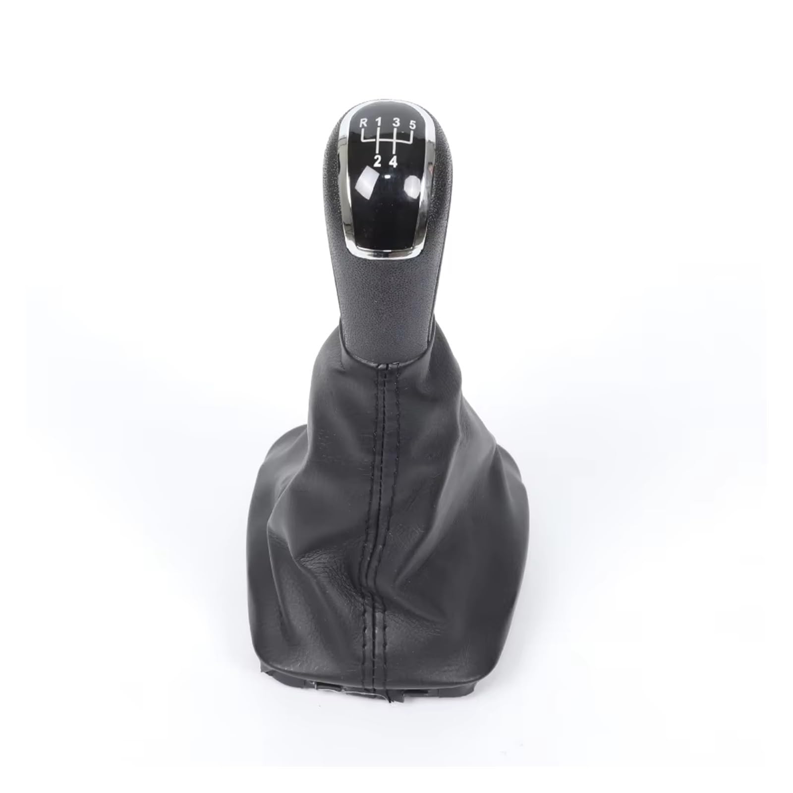 Qwqaab Black 5 Speed Manual Gear Knob For Skoda For Fabia Mk1 1999-2008 6Y0711113h Manual Gear Shift Knob Pu Gaiter Boot Cover 12Mm(Black 5 Speed)