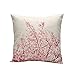 Ikevan Cotton Linen Decorative Throw Pillow Case Cushion Cover Home Decor 18 "X18" (Cherry blossoms)