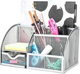 EXERZ Desk Organiser/Mesh Desk Tidy/Pen Holder/Multifunctional Organizer (EX348 Purple)