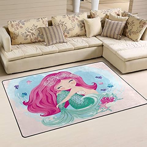 linomo - Alfombra de Sirena Multicolor, 78,7 x 50,8 cm Cover