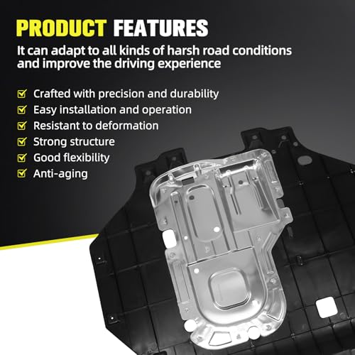 Aumtoni 74111T7WA00 Front Lower Engine Splash Guard Compatible with Honda HR-V 2016 2017 2018 2019 2020 2021 2022 1.8L,Under Car Splash Shield Lower Cover Board by Aumtoni - Image 5