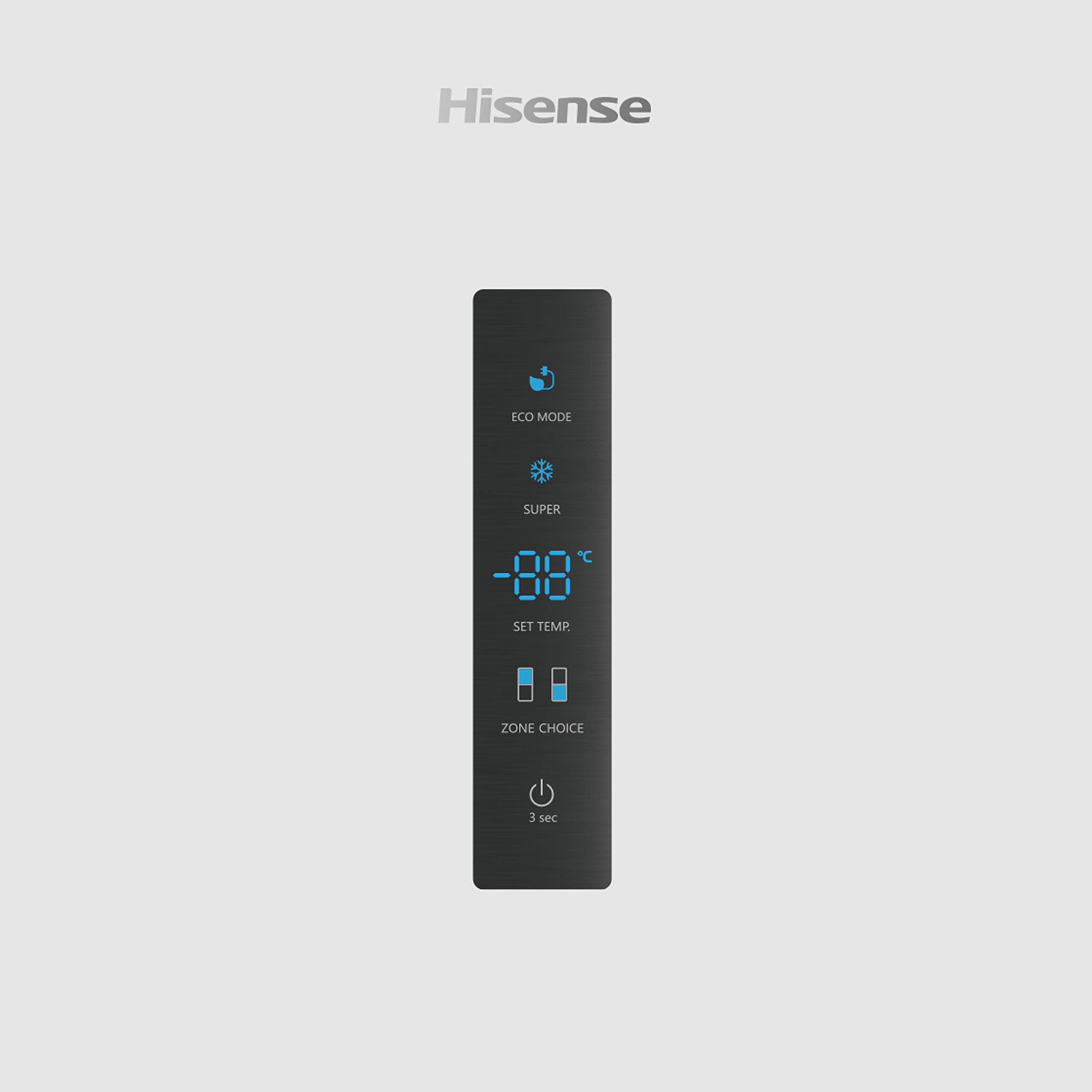 Hisense RB390N4DWD - Frigorífico Combi, Eficiente Clase D, Capacidad 304 L con 186 cm Alto, Cajón Verduras, 4 Estrellas Congelador, Puerta Reversible, Silencioso 39dB, Color Blanco