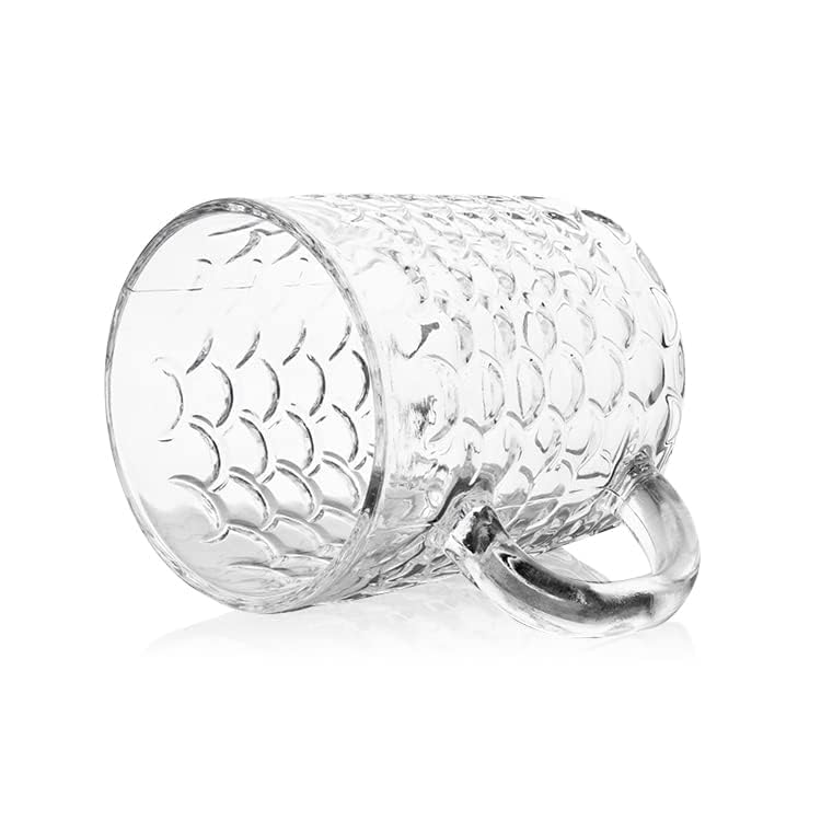 Image of Premium Glass Tea & Coffee Cups Set of 6, 230 ML Transparent Glass Mug with Handle for Coffee,Green Tea, Hot & Cold Beverages, Stylish Clear Drinking Cups for Home Kitchen Cafe (CTZ - 21)