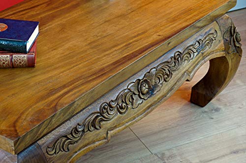 Kinaree Opium Couchtisch PATHUMWAN - 43x105x55cm asiatischer Wohnzimmertisch aus massiver auch als Shisha-Tisch geeignet – Bild 6