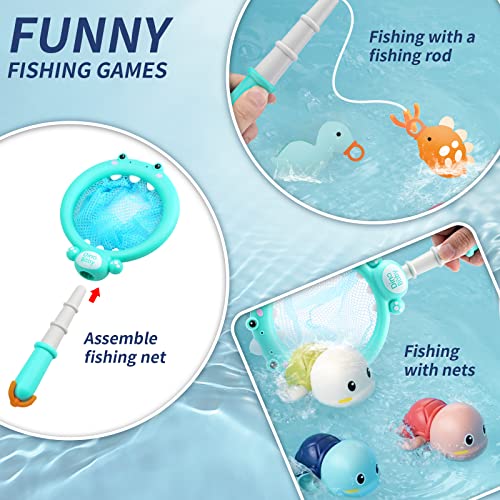 Lzzapj Baby Bath Toys For Toddlers 1-3, Kid Bathtub Toy With 36 Foam Bath Letter & Number, Fishing Games With Fish Net, Water Pool Toy With Storage Bag, Shower Toy Gift For Boy Girl Infant 1 2 3 4 5 6 #TOP3