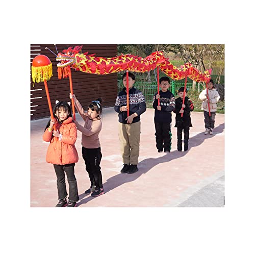 ZONABSQQ Dança do dragão chinês acessórios tradicionais de dança do dragão e do leão, 1 m, 3 m, festa, desfile de Halloween, cenário popular, dança do dragão chinês acessórios de atuação