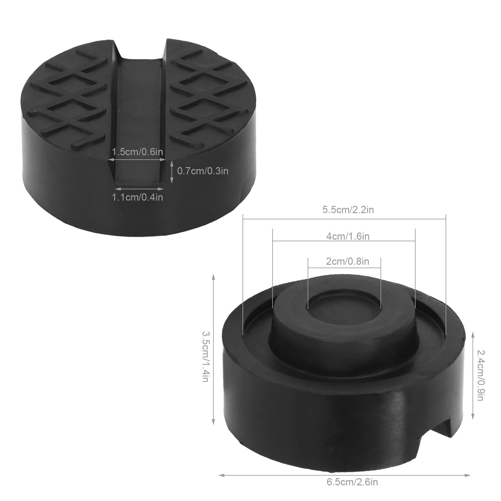 ANKROYU 2 Pcs Jack Pad, Rubber Reusable Jack Pad Adapter, Adapter Jacking Lift Pad, Slotted Jacking Lift, Jack Rubber Pad for Jack Stand Accessories
