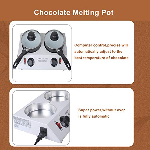 Candy Melting Pot, Dual Electric Chocolate Melter Fondue miniatura 4